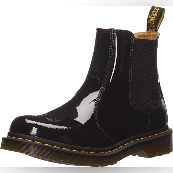 Dr.Martens #2976 Patent Black Leather Chelsea Booties - Picture 3 of 7